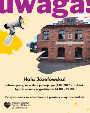 Hala J&oacute;zefowska - zmiana godzin