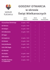 Harmonogram otwarcia obiekt&oacute;w w Święta