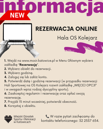 Rezerwacja online hala OS…